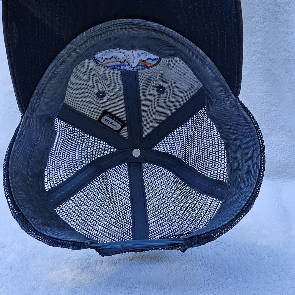 Set Of Two Patagonia Snap Back Trucker Hat Cap Blue Mountains Outdoors - Picture 4 of 8